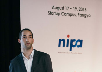 CEO of Rezi Jacob Jaquet at the K-Startup Grand Challenge 2016.