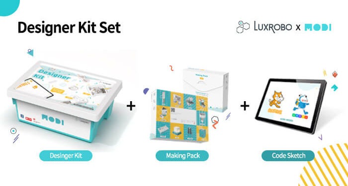 Korean startup LUXROBO's 'Designer Kit' to learn coding.