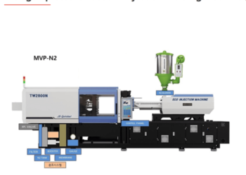 Korean startup Jushin Global Tech' Nitrogen pressure Vacuum injection molding machine.