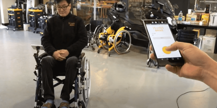 Korean startup Todo Works makes IoT power add-on for wheelchairs.