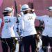 South Korean women archers team that won the gold medal at the Tokyo Olympics at Yumenoshima Park Archery Field in Tokyo on July 25, 2021. Source: Yonhap