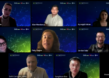 A virtual session at the HTHT 2021 AIEd conference. (Photo: TV Chosun)