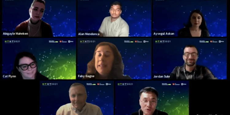A virtual session at the HTHT 2021 AIEd conference. (Photo: TV Chosun)