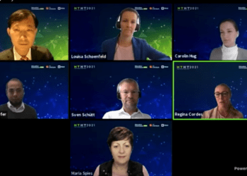 Virtual session at the HTHT 2021 AIEd conference. Photo: TV Chosun