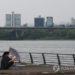 Citizens enjoying their leisure time near Mapo Bridge in Seoul. Photo: Yonhap