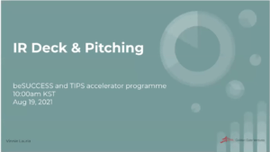 Session 5 at the ‘TIPS Global Pre-accelerator 2021’ held on August 19.