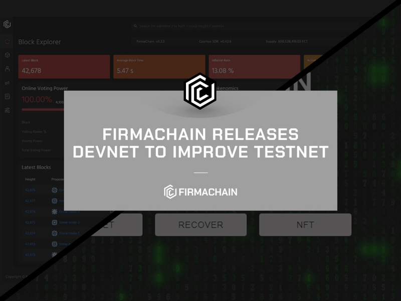 FirmaChain Releases DevNet to Improve Testnet
