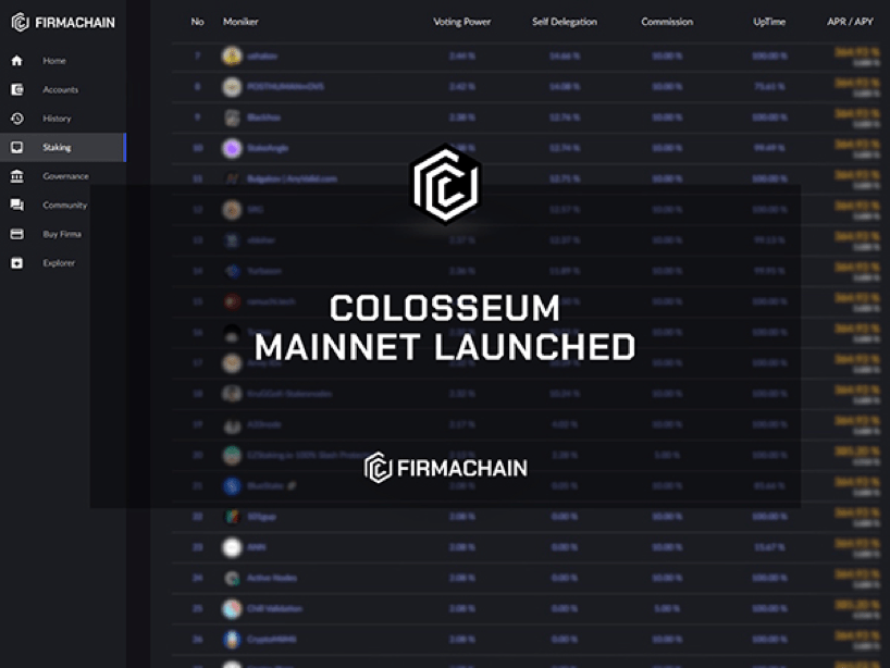 FirmaChain launches new mainnet Colosseum