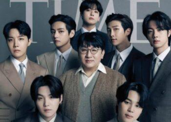 BTS boys and HYBE CEO Bang Si Hyuk feature on the cover of the April 2022 edition of TIME magazine.