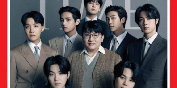 BTS boys and HYBE CEO Bang Si Hyuk feature on the cover of the April 2022 edition of TIME magazine.