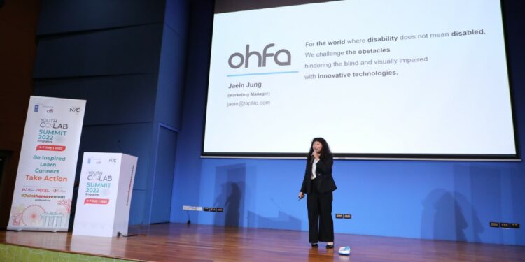 OHFA Tech representative at the Youth Co:Lab Regional Summit 2022 in Singapore
