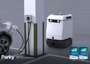 Parky is an autonomous EV charging robot