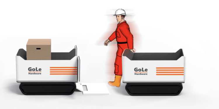 Gole Robotics' flagship product, a Robotic Lifting scaffolding device