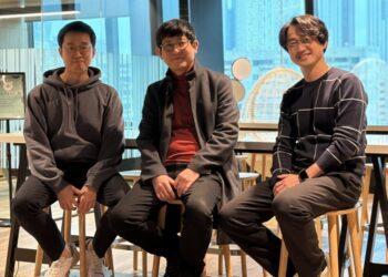 Photo) CTO Kim Byung-ki, co-founder of Modafl, CEO Choi Hang-jip, and CSO Kim Seung-dae (from left)