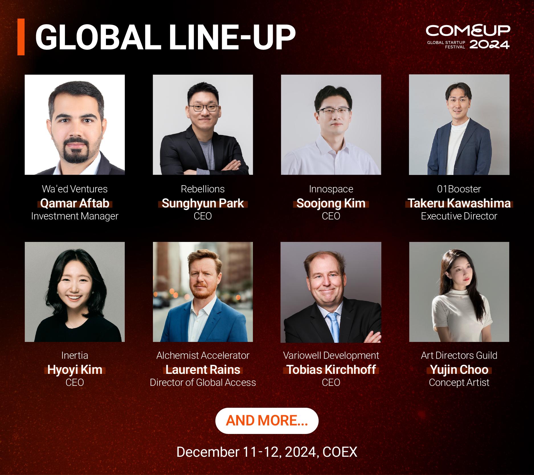 [Attachment] COMEUP 2024 Key Global Speaker Lineup