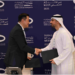 ota CEO Chae Myung-soo (left) and Dubai Road Traffic Authority (RTA) CEO Mohammed Al Mudharreb (right) are holding a contract signing ceremony at the AI Week 2025 event.