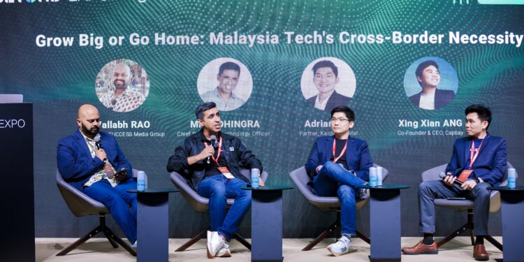 Vallabh Rao, Director of beSUCCESS Media; Milan Dhingra, Chief Product & Technology Officer, Teleport; Adrian Hia, Partner, Kairous Capital; Ang Xing Xian, Co-Founder & CEO, Capbay.