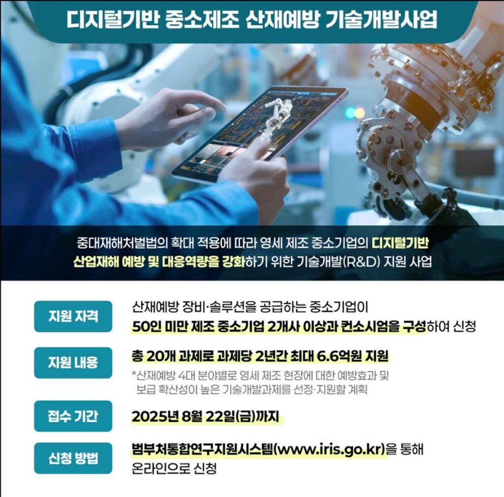 Korean SMEs smart factory safety tech program solutions