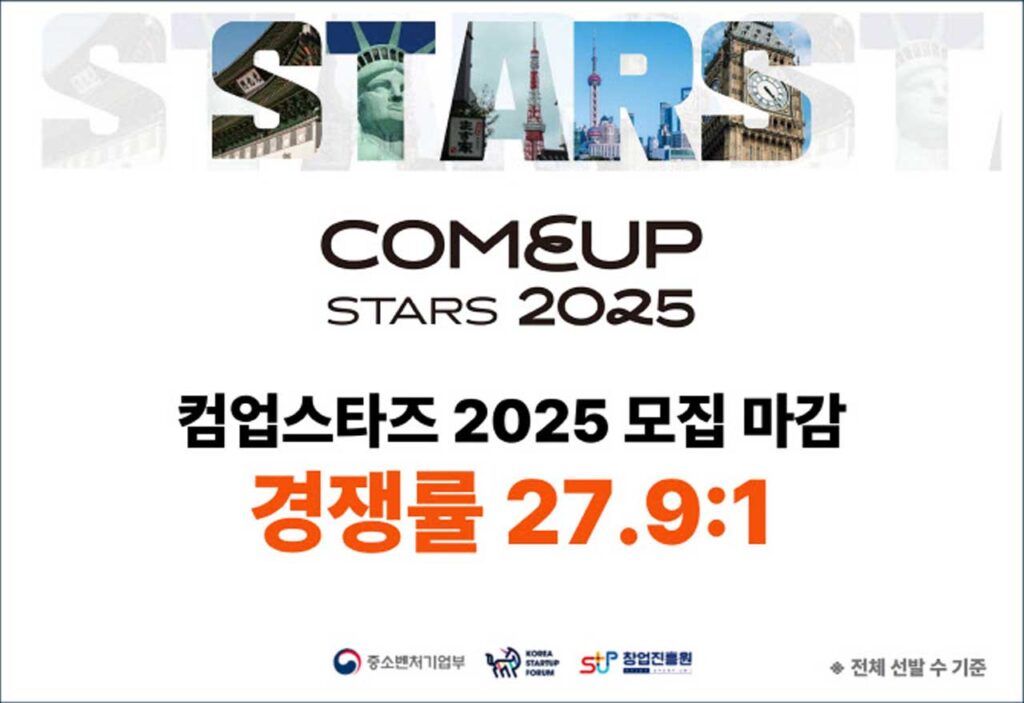 COMEUP Stars 2025 draws 559 Korean startups with record competition, signaling strong global ambitions toward the U.S., Japan, China, and Europe.